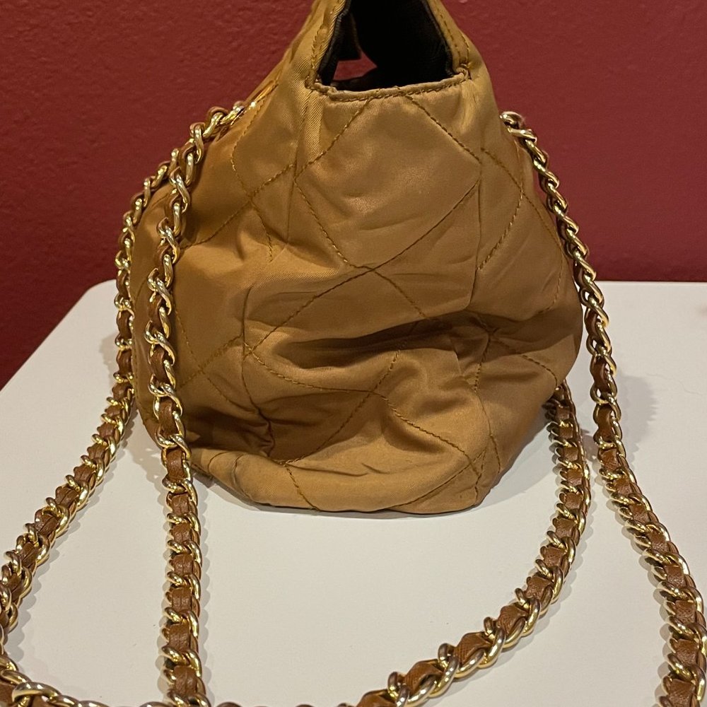 Prada Vintage Cloth Handbag; Brown - Picture 9 of 13